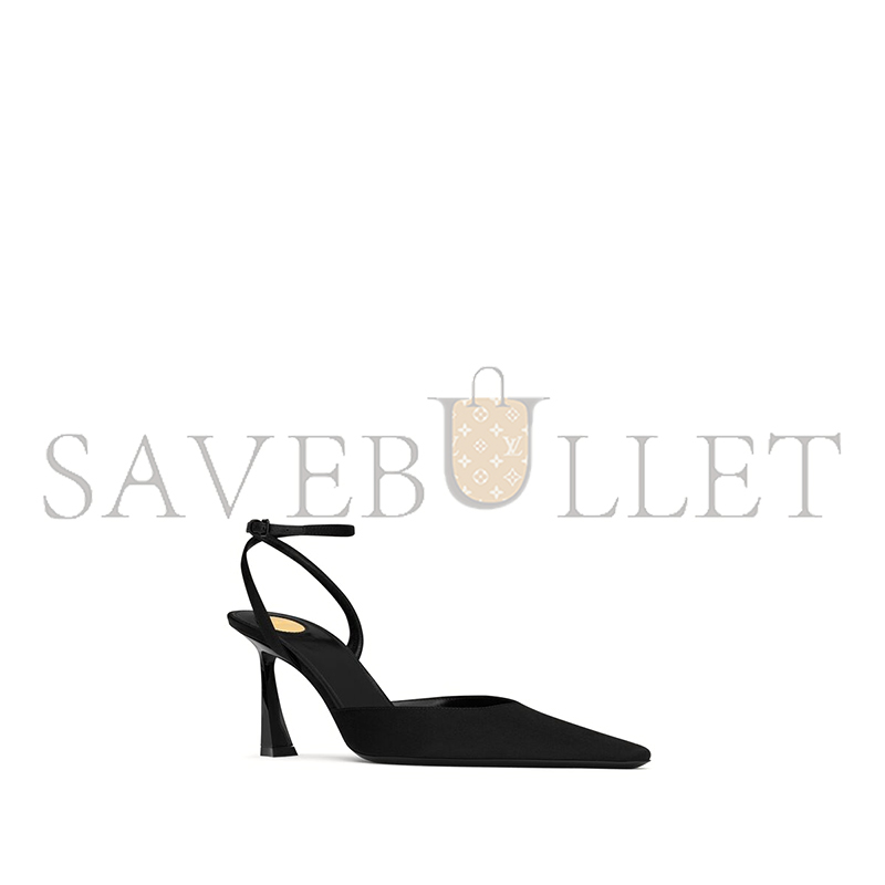 YSL AIMÉE SLINGBACK PUMPS IN SATIN CREPE 8101219QNAO1000